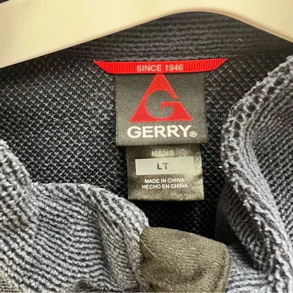 Gerry Weber Thermal Fleece Full Zip Heavy Knit Men's Navy Large Tall Jacket - Picture 4 of 10